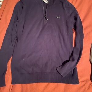 Vineyard Vines Dark Blue Zip-Up Sweater